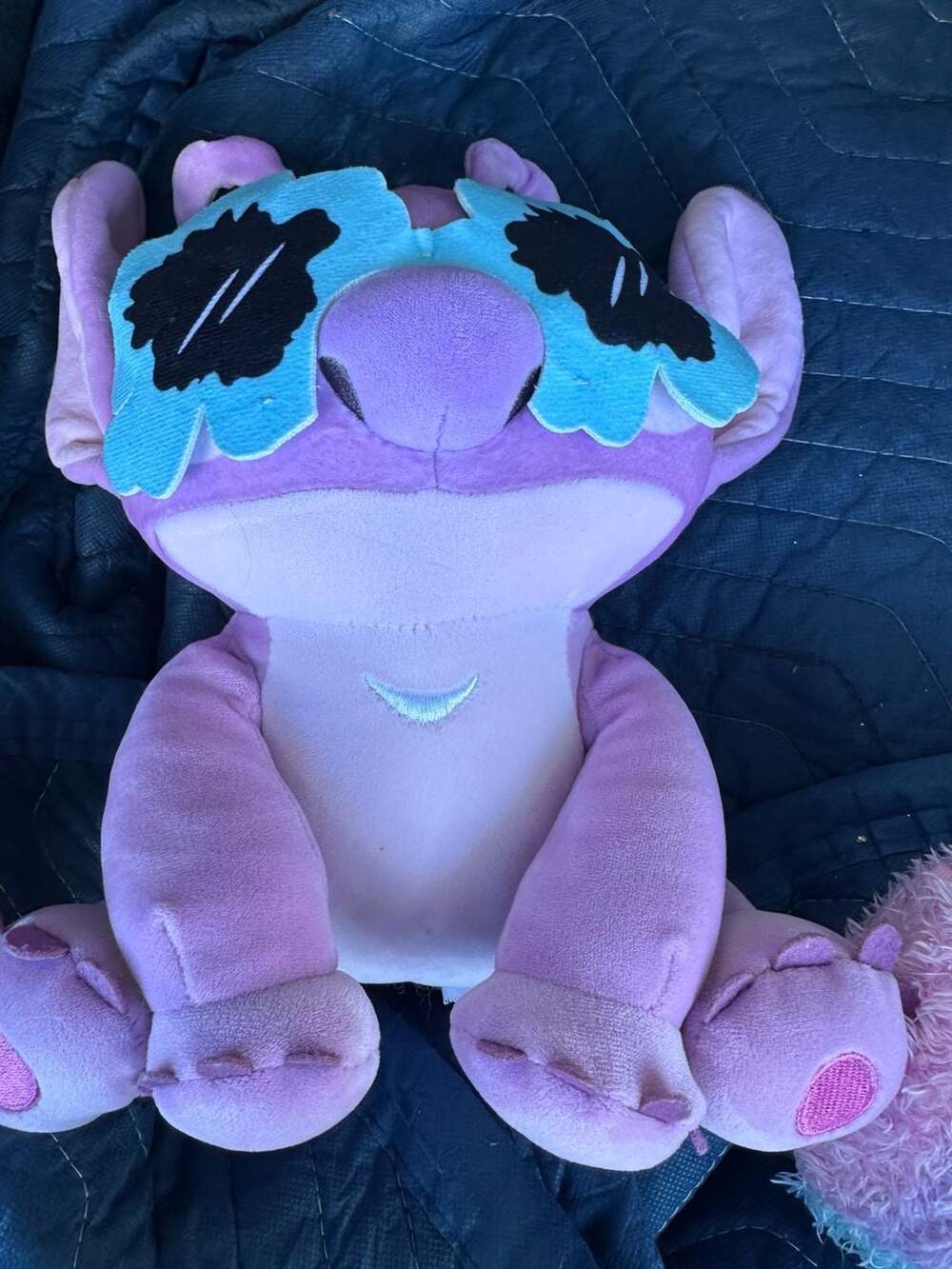 Disney Angel Plush Pink With Blue Sunglasses